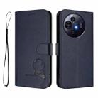For TCL 50 Pro NxtPaper / 50 Nxtpaper Litter Panda Embossing RFID Leather Phone Case with Lanyard(Blue) - 2