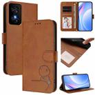 For TCL 50 SE / 40 NxtPaper 4G Litter Panda Embossing RFID Leather Phone Case with Lanyard(Brown) - 1