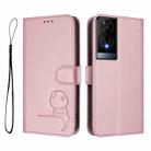 For TCL 50 XE Litter Panda Embossing RFID Leather Phone Case with Lanyard(Pink) - 2