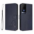 For TCL 50 XE Litter Panda Embossing RFID Leather Phone Case with Lanyard(Blue) - 2