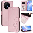 For TCL 50 XL / 50 XL NxtPaper 5G Litter Panda Embossing RFID Leather Phone Case with Lanyard(Pink) - 1