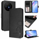 For TCL 50 XL / 50 XL NxtPaper 5G Litter Panda Embossing RFID Leather Phone Case with Lanyard(Black) - 1