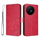 For TCL 50 XL / 50 XL NxtPaper 5G Litter Panda Embossing RFID Leather Phone Case with Lanyard(Rose Red) - 2