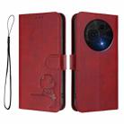 For TCL 60 NxtPaper Litter Panda Embossing RFID Leather Phone Case with Lanyard(Wine Red) - 2