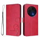 For TCL 60 NxtPaper Litter Panda Embossing RFID Leather Phone Case with Lanyard(Rose Red) - 2