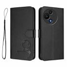 For TCL 60 SE NxtPaper Litter Panda Embossing RFID Leather Phone Case with Lanyard(Black) - 2