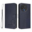 For TCL 60R 5G Litter Panda Embossing RFID Leather Phone Case with Lanyard(Blue) - 2