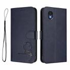 For TCL 201 Litter Panda Embossing RFID Leather Phone Case with Lanyard(Blue) - 2