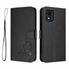 For TCL 303 Litter Panda Embossing RFID Leather Phone Case with Lanyard(Black) - 2