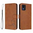 For TCL 303 Litter Panda Embossing RFID Leather Phone Case with Lanyard(Brown) - 2