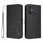 For TCL 305 / 306 / 30 SE AL02 Litter Panda Embossing RFID Leather Phone Case with Lanyard(Black) - 2