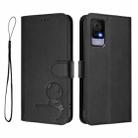For TCL 405 / 406 / 406s / 408 T506D Litter Panda Embossing RFID Leather Phone Case with Lanyard(Black) - 2