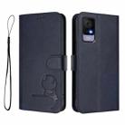 For TCL 405 / 406 / 406s / 408 T506D Litter Panda Embossing RFID Leather Phone Case with Lanyard(Blue) - 2