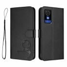 For TCL 501 / Vodafone Smart M25 Litter Panda Embossing RFID Leather Phone Case with Lanyard(Black) - 2