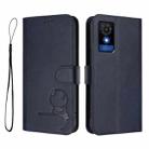 For TCL 501 / Vodafone Smart M25 Litter Panda Embossing RFID Leather Phone Case with Lanyard(Blue) - 2