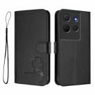For TCL 503 Litter Panda Embossing RFID Leather Phone Case with Lanyard(Black) - 2