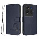 For TCL 503 Litter Panda Embossing RFID Leather Phone Case with Lanyard(Blue) - 2