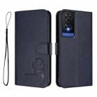 For TCL 505 Litter Panda Embossing RFID Leather Phone Case with Lanyard(Blue) - 2