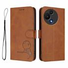 For TCL 605 / 60 SE Litter Panda Embossing RFID Leather Phone Case with Lanyard(Brown) - 2