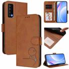 For TCL Stylus 5G Litter Panda Embossing RFID Leather Phone Case with Lanyard(Brown) - 1