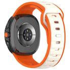For Samsung Galaxy Watch8 / Wacth8 Classic xDfind Dual Color Silicone Watch Band(Orange Starlight) - 2