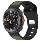For Samsung Galaxy Watch8 / Wacth8 Classic xDfind Dual Color Silicone Watch Band(Black Army Green) - 1