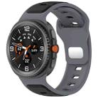 For Samsung Galaxy Watch8 / Wacth8 Classic xDfind Dual Color Silicone Watch Band(Grey Black) - 1