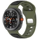 For Samsung Galaxy Watch8 / Wacth8 Classic xDfind Dual Color Silicone Watch Band(Army Green Black) - 1