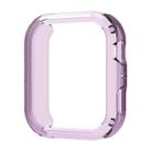For Huawei Watch Fit 4 Half Coverage Hollow TPU Watch Protective Cover(Transparent Purple) - 1