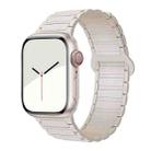 For Apple Watch 42 / 44 / 45 / 46 / 49mm xDfind Magnetic Three-bead Silicone Watch Band(Starlight) - 1