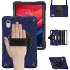 For Lenovo Xiaoxin Pad 11 2025 Rotatable Holder Silicone Hybrid PC Tablet Case with Shoulder Strap(Navy Blue) - 2