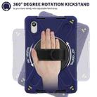For Lenovo Xiaoxin Pad 11 2025 Rotatable Holder Silicone Hybrid PC Tablet Case with Shoulder Strap(Navy Blue) - 4