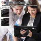For Lenovo Xiaoxin Pad 11 2025 Rotatable Holder Silicone Hybrid PC Tablet Case with Shoulder Strap(Black) - 3