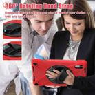 For Lenovo Xiaoxin Pad 11 2025 Rotatable Holder Silicone Hybrid PC Tablet Case with Shoulder Strap(Red) - 3