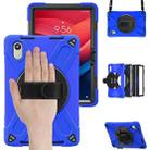 For Lenovo Xiaoxin Pad 11 2025 Rotatable Holder Silicone Hybrid PC Tablet Case with Shoulder Strap(Blue) - 2