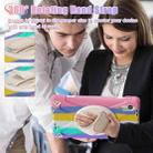 For Lenovo Xiaoxin Pad 11 2025 Rotatable Holder Silicone Hybrid PC Tablet Case with Shoulder Strap(Colorful Pink) - 3