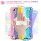 For Lenovo Xiaoxin Pad 11 2025 Rotatable Holder Silicone Hybrid PC Tablet Case with Shoulder Strap(Colorful Pink) - 4