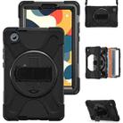 For Lenovo Tab One / K9 Rotatable Holder Silicone Hybrid PC Tablet Case with Shoulder Strap(Black) - 2