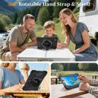 For Lenovo Tab One / K9 Rotatable Holder Silicone Hybrid PC Tablet Case with Shoulder Strap(Black) - 3