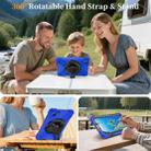 For Lenovo Tab One / K9 Rotatable Holder Silicone Hybrid PC Tablet Case with Shoulder Strap(Blue) - 3