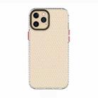 For iPhone 12 mini Honeycomb Shockproof TPU Case(Transparent Red) - 1