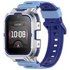 16mm Children Smart Watch Two Color Silicone Watch Band(Dark Blue Light Blue) - 1