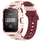 16mm Children Smart Watch Two Color Silicone Watch Band(Cherry Red) - 1