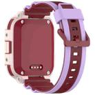 16mm Children Smart Watch Two Color Silicone Watch Band(Purple Red) - 2