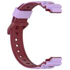 16mm Children Smart Watch Two Color Silicone Watch Band(Purple Red) - 3
