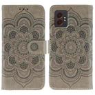 For Samsung Galaxy XCover7 Pro Sun Mandala Embossing Pattern Phone Leather Case(Grey) - 1