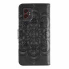 For Samsung Galaxy XCover7 Pro Sun Mandala Embossing Pattern Phone Leather Case(Black) - 3