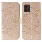 For Samsung Galaxy XCover7 Pro Sun Mandala Embossing Pattern Phone Leather Case(Rose Gold) - 1