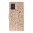For Samsung Galaxy XCover7 Pro Sun Mandala Embossing Pattern Phone Leather Case(Rose Gold) - 3