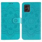 For Samsung Galaxy XCover7 Pro Sun Mandala Embossing Pattern Phone Leather Case(Blue) - 1